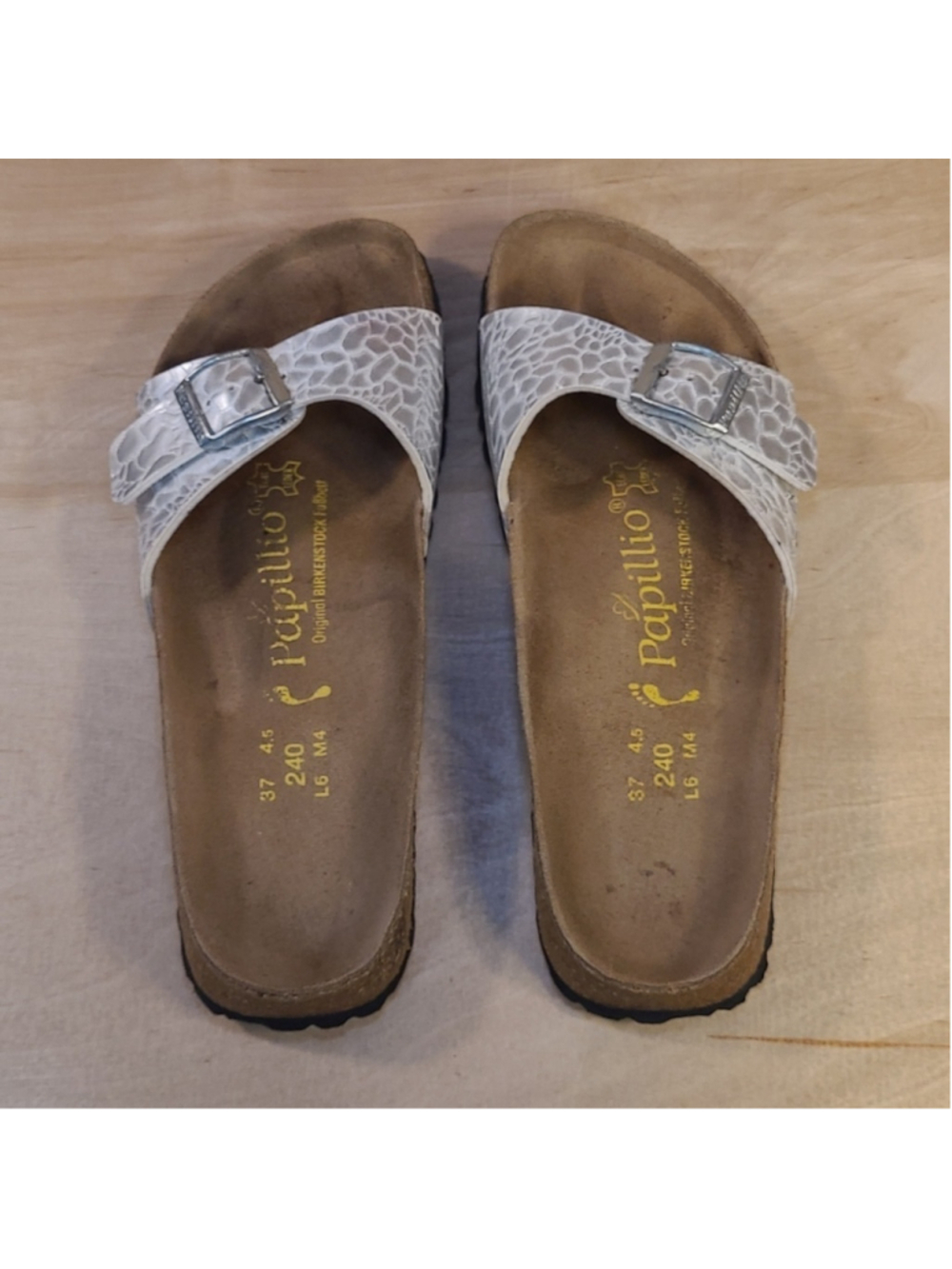Birkenstock Papillio Madrid Silver Leather Women's Fashion Sandals - Picture 7 of 13